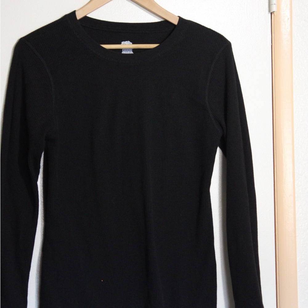 Fruit of the Loom Black Long Sleeve Women's Tee.